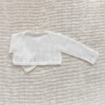 Chaqueta Corta Calados Perlé Crudo - Imagen 3