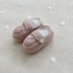 Patuco Tira Ancha Crochet Rosa Palo - Imagen 2