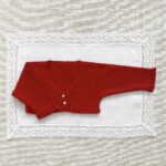 Chaqueta Corta Volante Perlé Rojo
