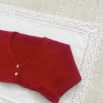 Chaqueta Corta Volante Perlé Rojo - Imagen 2