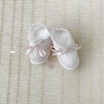 Patuco Cadeneta Perlé Blanco Rosa - Imagen 2