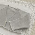 Chaqueta Corta Perlé Gris Ondas Blancas - Imagen 2